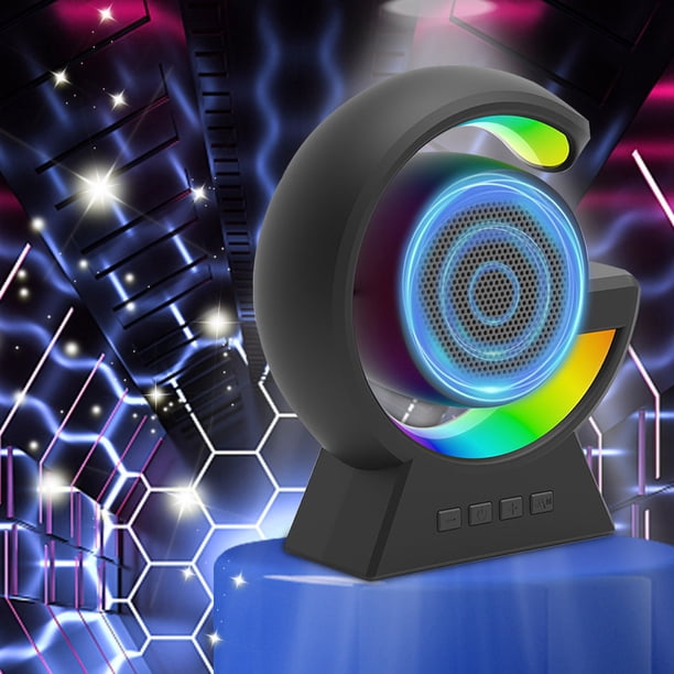 Altavoz Bluetooth con tarjeta de luz de color, minialtavoz portátil de regalo, audio Bluetooth