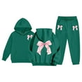 thumbnail image 2 of Boys Tracksuit Size 6 Bow Graphic Hoodie Pullover Tops Pants Jogger Set Loose Fit Hoodie Sets 2 Pieces Boys Sweat Suit Back To School Clothes for Boys, 2 of 7