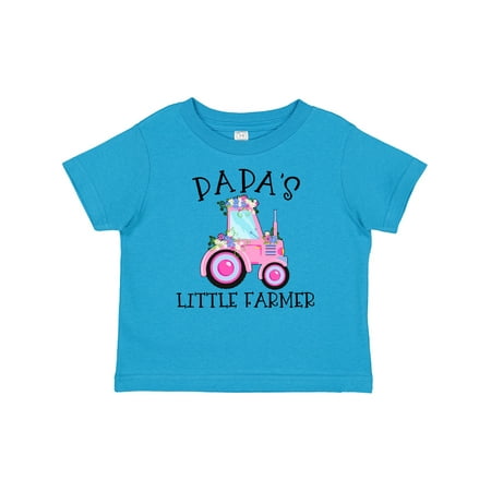 

Inktastic Papa s Little Farmer- Pink Tractor and Flowers Gift Baby Boy or Baby Girl T-Shirt