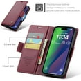 thumbnail image 3 of Case for iPhone 15 Plus Wallet Case with Card Holder, Kickstand RFID Blocking Magnetic Closure Shockproof Protective PU Leather Cover for iPhone 15 Plus Flip Wallet, 3 of 7