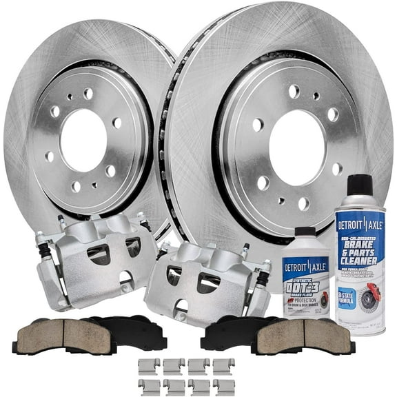 Detroit Axle - Front Brake Kit for Ford Expedition F-150 Lincoln Navigator Brake Rotors Ceramic Brakes Pads Brake Calipers Replacement: 13.78" Front Rotors Fits select: 2010 FORD F150 SUPERCREW
