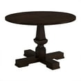 thumbnail image 1 of ROME + OAK Rumson 44" Modern Farmhouse Pedestal Dining Table, Dark Brown, 1 of 8