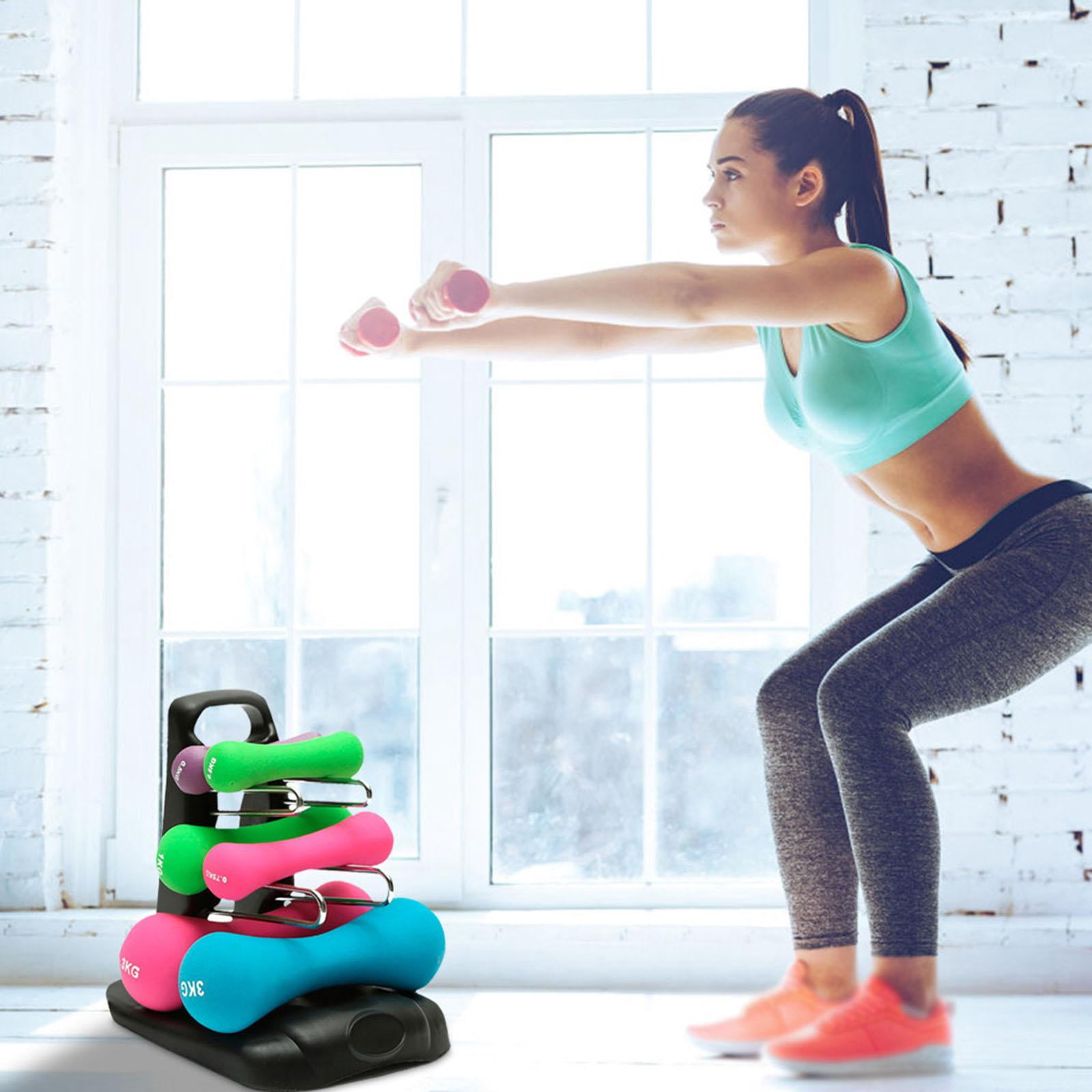 Axioma 3 Tier Dumbbell Rack Stand Holds 6 Dumbbells Organizer Weight Stand Storage Rack