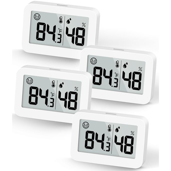 Higrómetro y termómetro interior DOOMAY mini blanco (5 cm)