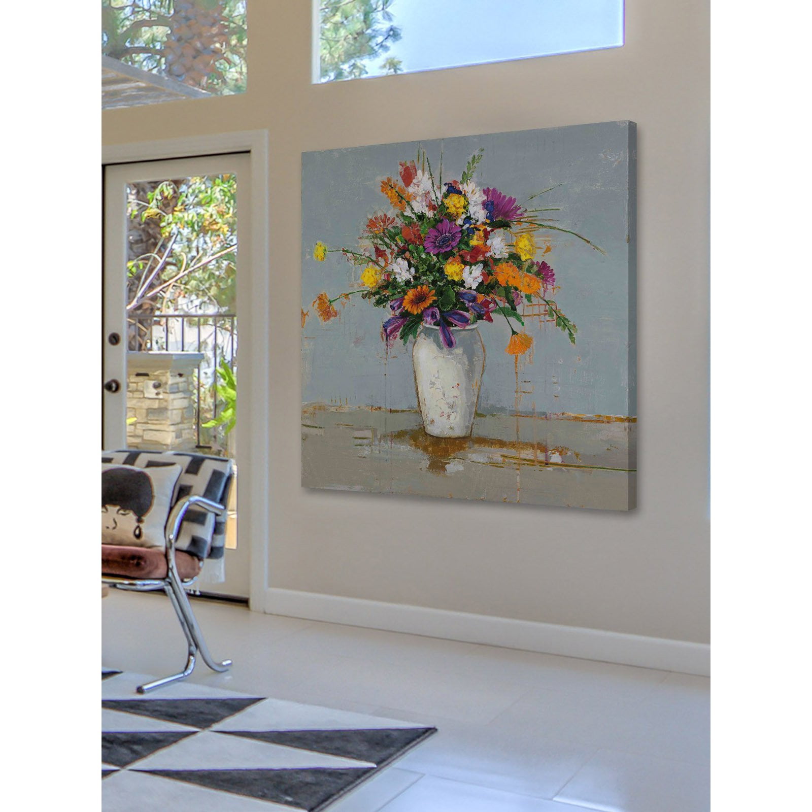 Marmont Hill "Chroma Moments I" by Julie Joy Painting Print on Wrapped Canvas