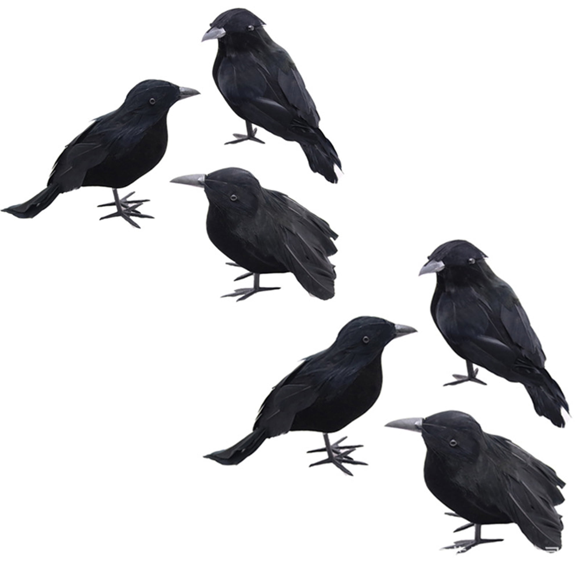 Realistic Crow, Halloween Black Feathered Crow Decoys Outdoor
