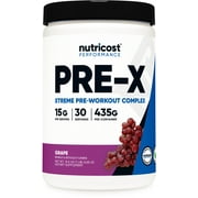 Nutricost Pre-X, Extreme Pre-Workout Powder Complex, Grape, 30 Servings, Vegetarian, Non-GMO and Gluten Free