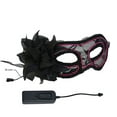 thumbnail image 3 of JenniWears LED Light Up Sheer Lace Venetian Mask Floral Mardi Gras Masquerade Costume Purple, 3 of 3