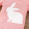 thumbnail image 4 of Conairie Girl Easter Outfit 2 Piece Bunny Print Bow Romper Kids Ruffle Long Sleeve Tops and Tutu Dresses Cute Clothes, 4 of 9