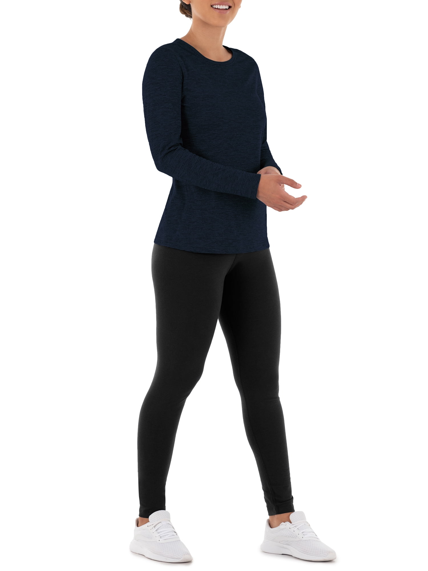 Athletic Works Women's Core Active Long Sleeve T-Shirt, 2-Pack