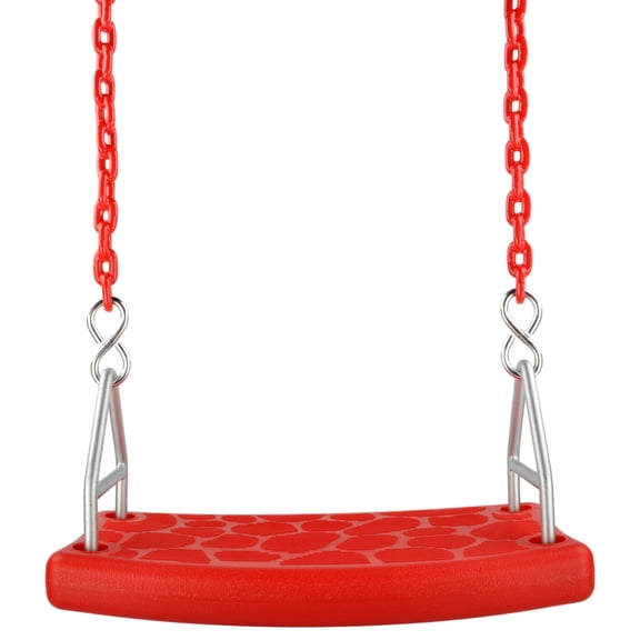Swing Set Stuff Flat Seat with 8.5ft Coated Chain Red