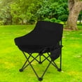 thumbnail image 2 of Silla Plegable para Acampar, Silla Plegable, Práctica Silla de Playa Portátil Antideslizante, Silla Lunar Al Aire Libre para Picnics de Pesca en El Pa Negro, 2 of 8