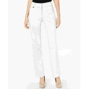 JM Collection Women's Regular And Short Length Curvy-Fit Straight-Leg Pants White Size 18