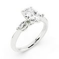 thumbnail image 2 of Silvago Jewelry 2.13 Ct Oval Cut Solitaire Engagement Ring with Side Accents - 14K White Gold Plated - Moissanite 3 Stone Wedding Jewelry, 2 of 3