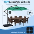 thumbnail image 6 of Easthome 10ft Offset Hanging Market Patio Umbrella for Backyard, Poolside, Lawn and Garden w/Easy Tilt Adjustment, Polyester Shade, 6 Ribs - Tiffany Blue, 6 of 8