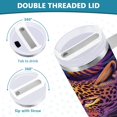 thumbnail image 5 of 40 Oz Car Handle Water Bottle Water Cup Water Bottle Water Jug Coffee Cup Travel Water Bottle Jungle Color Leopard Pattern, 5 of 8