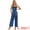 Blue, variant on DARING DIVA Women's Glitter V Neck Sleeveless Spaghetti Strap Jumpsuit XS Blue