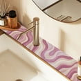 thumbnail image 2 of Yayeee Faucet Mat for Kitchen Sink 14.7" Diatomite Long Splash Guard Pad, Pink Brown Pattern, 2 of 7