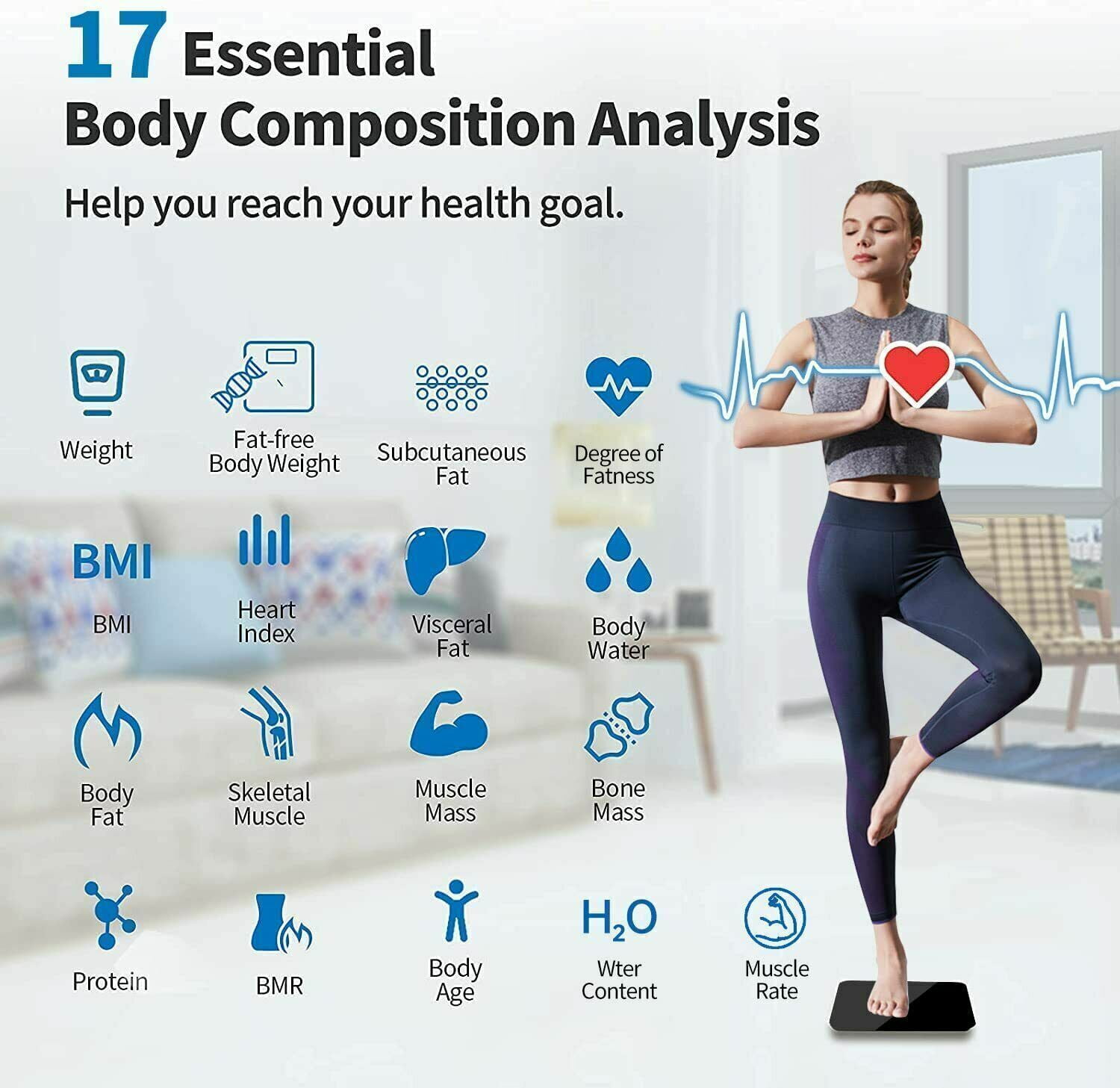 Digital Body Weight, Scale Backlit Display Bathroom, Scale High PrecisionBluetooth