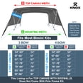 thumbnail image 2 of Knox T40A-A4 54-60 in. Universal 4 Bow Bimini Top with Storage Boot for Boats, Charcoal Gray, 2 of 7