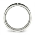 thumbnail image 2 of Stainless Steel Polished Black IP-plated CZ Grooved 8mm Comfort Fit Band, 2 of 8