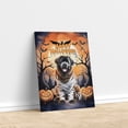 thumbnail image 3 of Mummy Newfoundland Happy Halloween with Pumpkins Bats Spooky Fun Vertical Matte Canvas Poster Newfie Dog Lover Gifts Wall Art Home Decor - 00019, 3 of 5