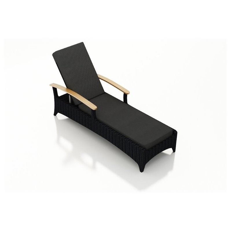 Harmonia Living Arbor Patio Chaise Lounge in Canvas Charcoal