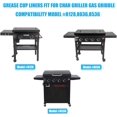 thumbnail image 6 of 25 Pack Foil Drip Pan Liners for Char Griller 8128 8036 8536 Flat Iron Griddle Gas Grills, Compatible with CharGriller Flatiron Griddle Grease Cup Liners, Aluminum Pans Disposable 7" x 4.2", 6 of 12