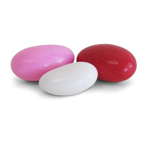 Red Pink & White Jordan Almonds Mix by It's Delish, 1 LB Bulk Bag Valentines and Mothers Day Girl Theme Bulk Party Favors Almond Nut Coated in Sweet Hard Candy Shell - Vegan & Kosher