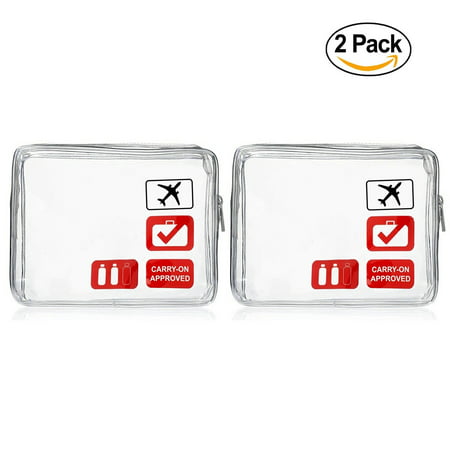 TSA Bag - TSA Approved Quart Size Airline Carry On Clear Toiletry Bag Sold As 2 Pack - 0