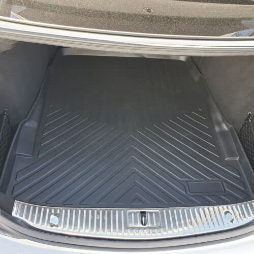 EACCESSORIES EA Cargo Liner – Trunk Mat for Mercedes-Benz S-Class 2014-2020 – Weather-Resistant Trunk Mats for Cars with Raised Lip – Non-Slip Car Trunk Mat Rubber – Laser Pre-Cut Design