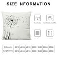 thumbnail image 5 of JEUXUS  Throw Pillow Cushion Cover Pack of Monochrome s Blowing in The Wind Fluffy Flower Romance Theme, Zippered Double-Side Digital Print Decor, White and Black, 5 of 5