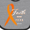 thumbnail image 4 of Inktastic Faith over Fear Leukemia Awareness with Orange Ribbon Boys or Girls Baby Bib, 4 of 4