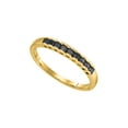 thumbnail image 1 of FB Jewels 10kt Yellow Gold Womens Princess Black Color Enhanced Diamond Band Ring 1/4 Cttw Size 8, 1 of 1