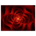 thumbnail image 2 of Fractal Red Flower of Love - Flower Artwork on Canvas, 2 of 3