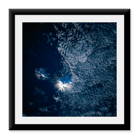 Framed Art Print, Ruapehu, New Zealand's North Island from Space by NASA, 17-7/8" x 21-7/8"