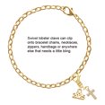 thumbnail image 2 of Delight Jewelry Gold-tone Small Crystal Cross - Gold-tone Clip on Charm with Mini Year 2025, 2 of 4