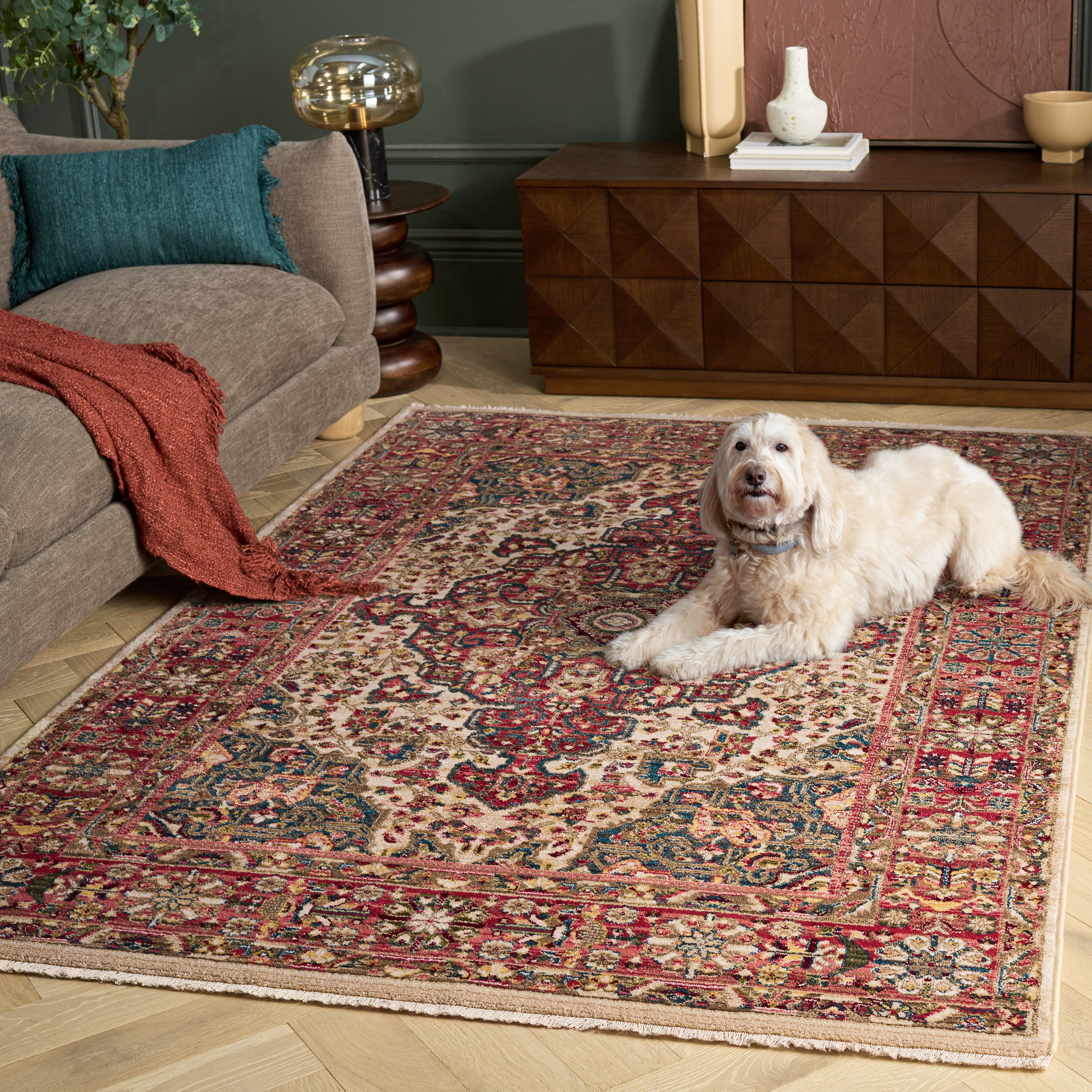 Safavieh Kashan Pema Oriental Area Rug, Ivory/Blue, 11' x 15'
