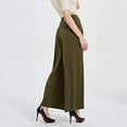 thumbnail image 3 of Pantalones largos de pierna ancha y cintura alta para mujer, 3 of 6