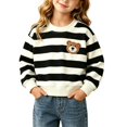 thumbnail image 5 of akafmk Girls Long Sleeve Shirts Ruffle Crew Neck Sweatshirt Pullover Embroidery Warm Base Layer Tops Fall Winter Clothes, 0-13Y, 5 of 5