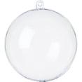 thumbnail image 1 of Bolas navideñas de plástico transparente para bricolaje, bolas decorativas de plástico transparente acrílico para bodas, decoración de fiestas, Navidad (100 mm/3,14'', 10 unidades) JAMW Sencillez, 1 of 5