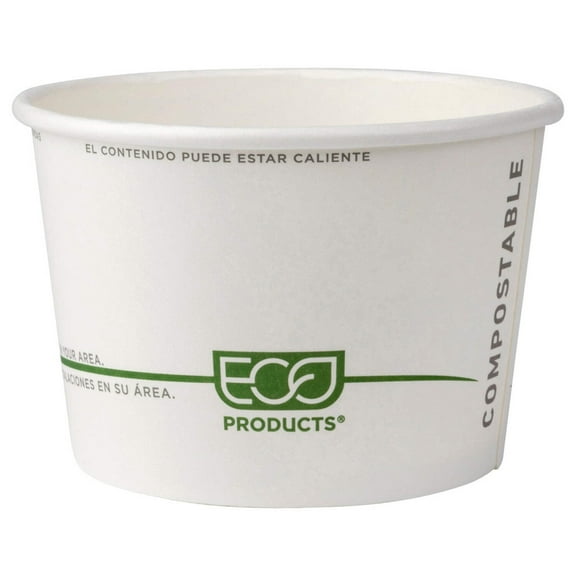 Eco Products 16 oz. Green Stripe Hot or Cold Takeout Food Container / 500-ct. Case