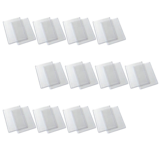 HONITANO 50Pcs Portable Blue Transparent Cards Sleeves with Double-Sided Design for Game and Business Card Protection