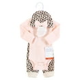 thumbnail image 2 of Hudson Baby Girls Thermal Preemie Layette Set 4pc Long Sleeve Outfit, Leopard, Preemie, 2 of 2