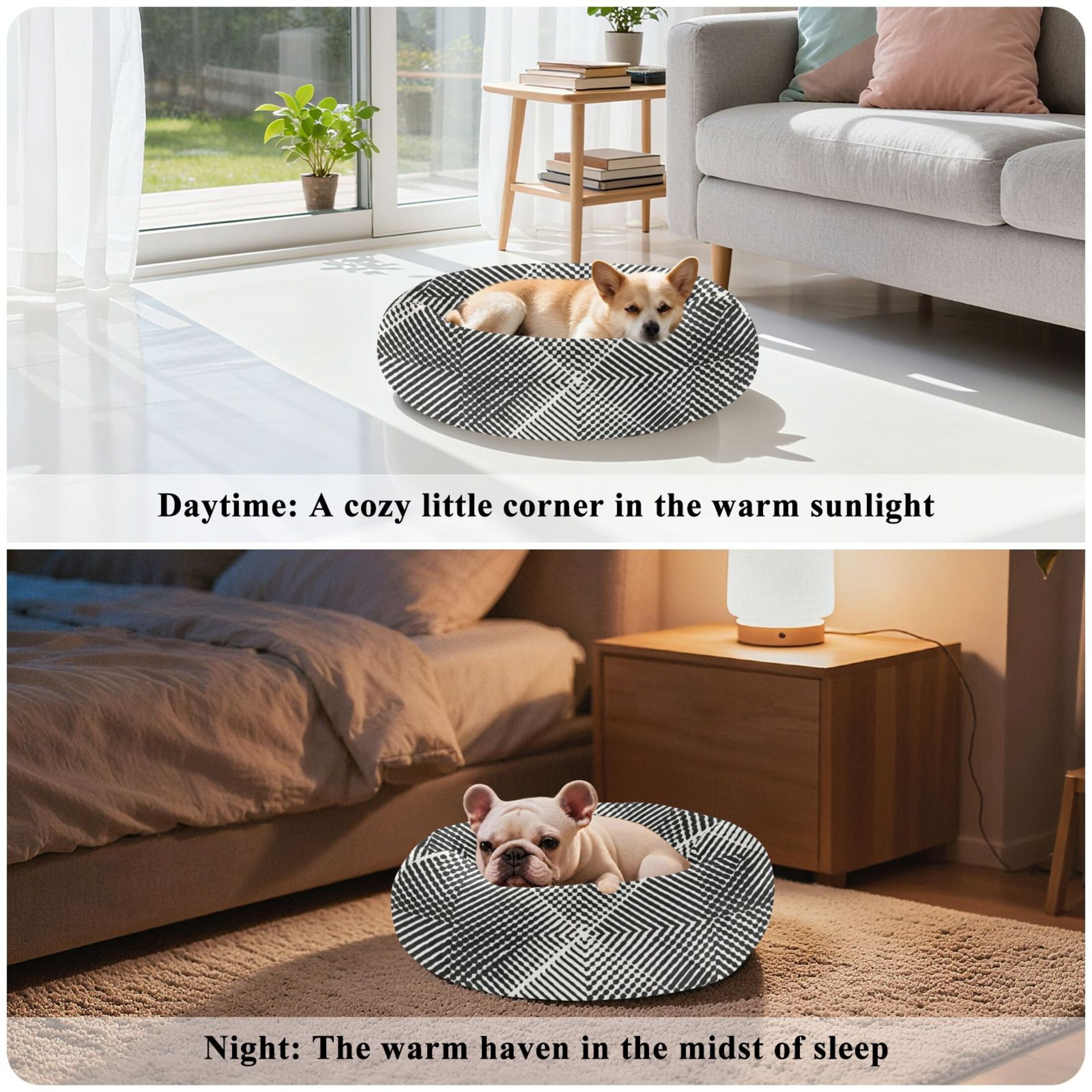 Pet Bed Pet Mat Cozy Removable & Washable Comfort For Cats And Dogs Small Diagonal Lines