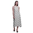 thumbnail image 1 of Bimba Geometric Printed Women Backless Halter Neck Summer Holiday BeachÂ&nbsp;Dress-X-Small, 1 of 6