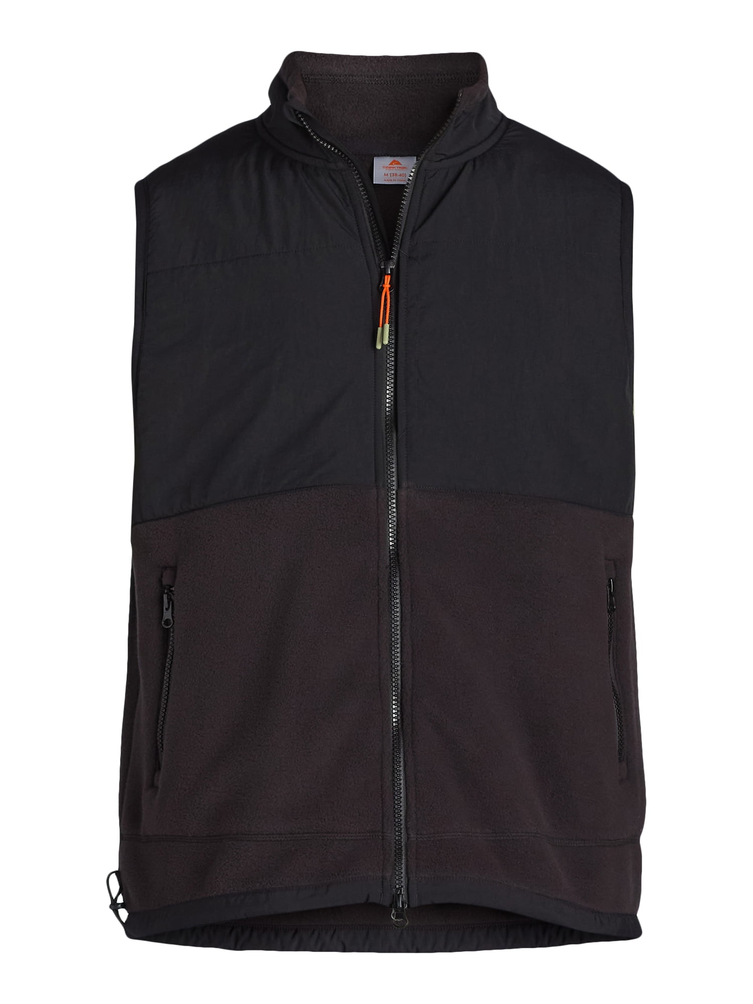Ozark Trail Men's & Big Men's Mixed Media Fleece Vest, Sizes S-3XL