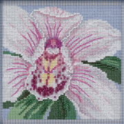 Mill Hill Buttons & Beads Counted Cross Stitch Kit 5"X5"-White Orchid (14 Count)