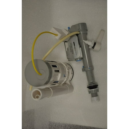 NuFlush American Standard replacement part. Dual Flush Toilet Valve with Sliding Adjustable Overflow Tube & Best Euro (Best Hang On Back Overflow Box)