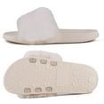 thumbnail image 6 of LANREMON Winter Cute Fluffy Slippers For Women Slide-on Furry Plush Indoor and Outdoor Open Toe House Slipper Beige, 6 of 6